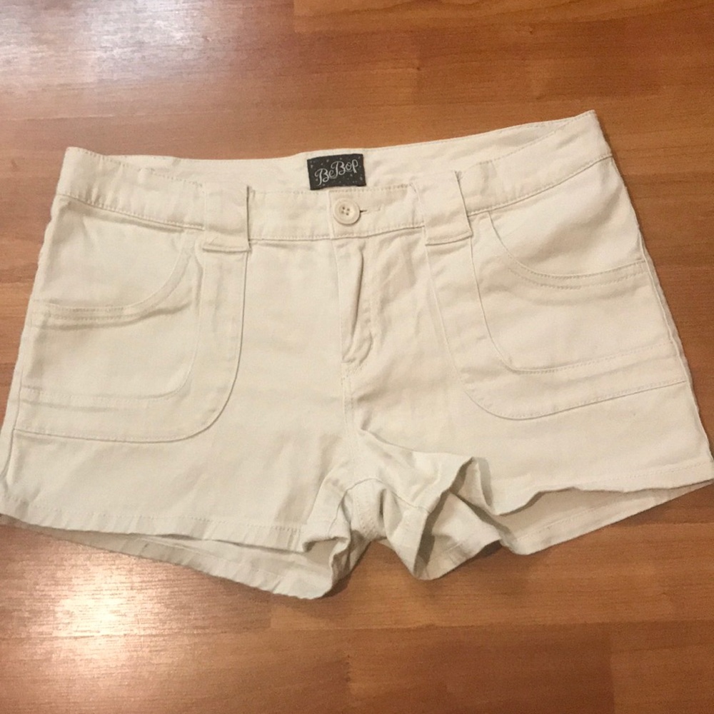Tan shorts low rise